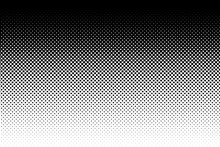 Vertical Gradient Halftone Dots Background. Pop Art Template, Texture. Vector Illustration
