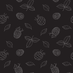 Wall Mural - Seamless berry pattern