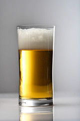 Poster - Close up of glass of beer