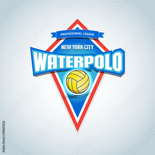 Water Polo Sports Logo Label Emblem Isolated Badge Water Polo Isolated Badge Logo Template Sport T Shirt Graphics Club Emblem College League Tournament Championship Design