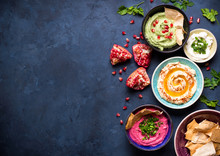 Colorful Hummus Bowls