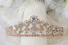 Closeup Of Bridal Tiara Jewelry