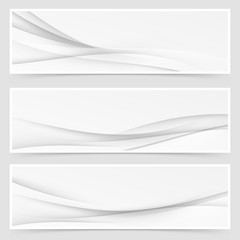 Wall Mural - modern minimalistic grey hi-tech flyer set