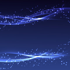 Wall Mural - Stream speed swoosh waves over dark layout