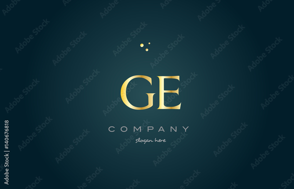 ge g e gold golden luxury alphabet letter logo icon template Stock ...