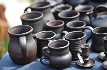 Black ceramics handmade sale