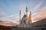 Fototapeta Uliczki - Kul Sharif mosque in Kazan Kremlin on sunrise. Russia.