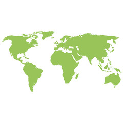 green worl map icon