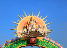 Statue Of Hindu Sun God Surya