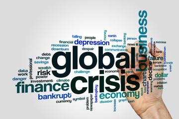 Canvas Print - Global crisis word cloud