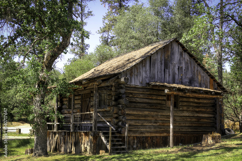 Rough Hewn Log Cabin In The Woods Buy This Stock Photo And