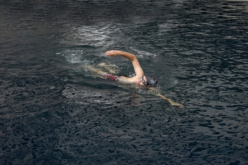 Canvas Print - Swimming is a sport that requires a lot of energy.