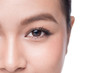 © makistock - Eyes. Closeup of beautiful asian woman with brown eyes make up eye shadow
