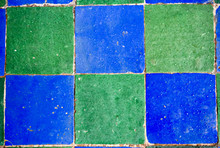 Blue Green Mosaic Tiles