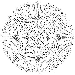 Poster - Random radial lines explosion effect. Radiating stripes circular pattern
