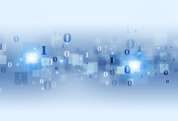 Computer binary code Blue Background