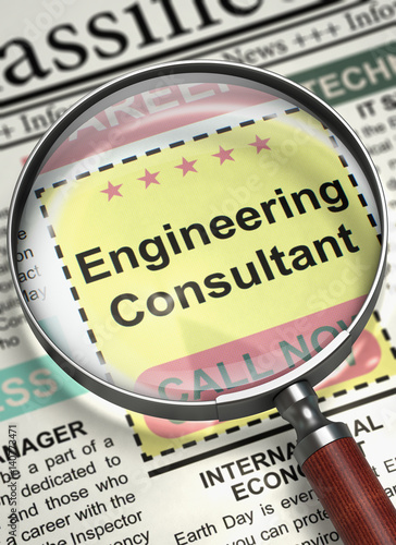 Fotografie, Obraz Engineering Consultant Join Our Team. 3D.