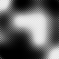 Leinwandbilder - Halftone gradation / gradient pattern, abstract geometric pointillist texture