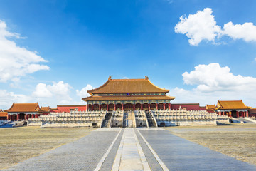 Wall Mural - ancient royal palaces of the Forbidden City in Beijing,China