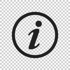 information icon vector illustration in flat style. speech symbol for web site design, logo, app, ui