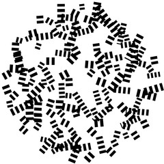 Poster - Chaotic random scattered shapes. Abstract geometric pattern