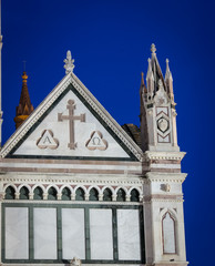 Canvas Print - The facade of a Cathedral in Florence Italy