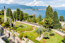 Baroque Garden Of Island Bella - Isola Bella, Is  One Of The Borromean Islands Of Lake Maggiore In Piedmont Of North Italy. 