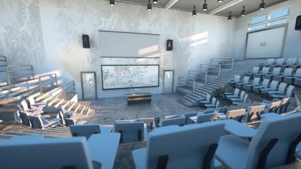 the interior of the hall of audience for the lecture render 3d