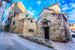 Old stone street Croatia. / Old medieval street in city center of old town Split, popular touristic destination in Croatia.
