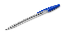Top View Of Plastic Ballpoint Pen
