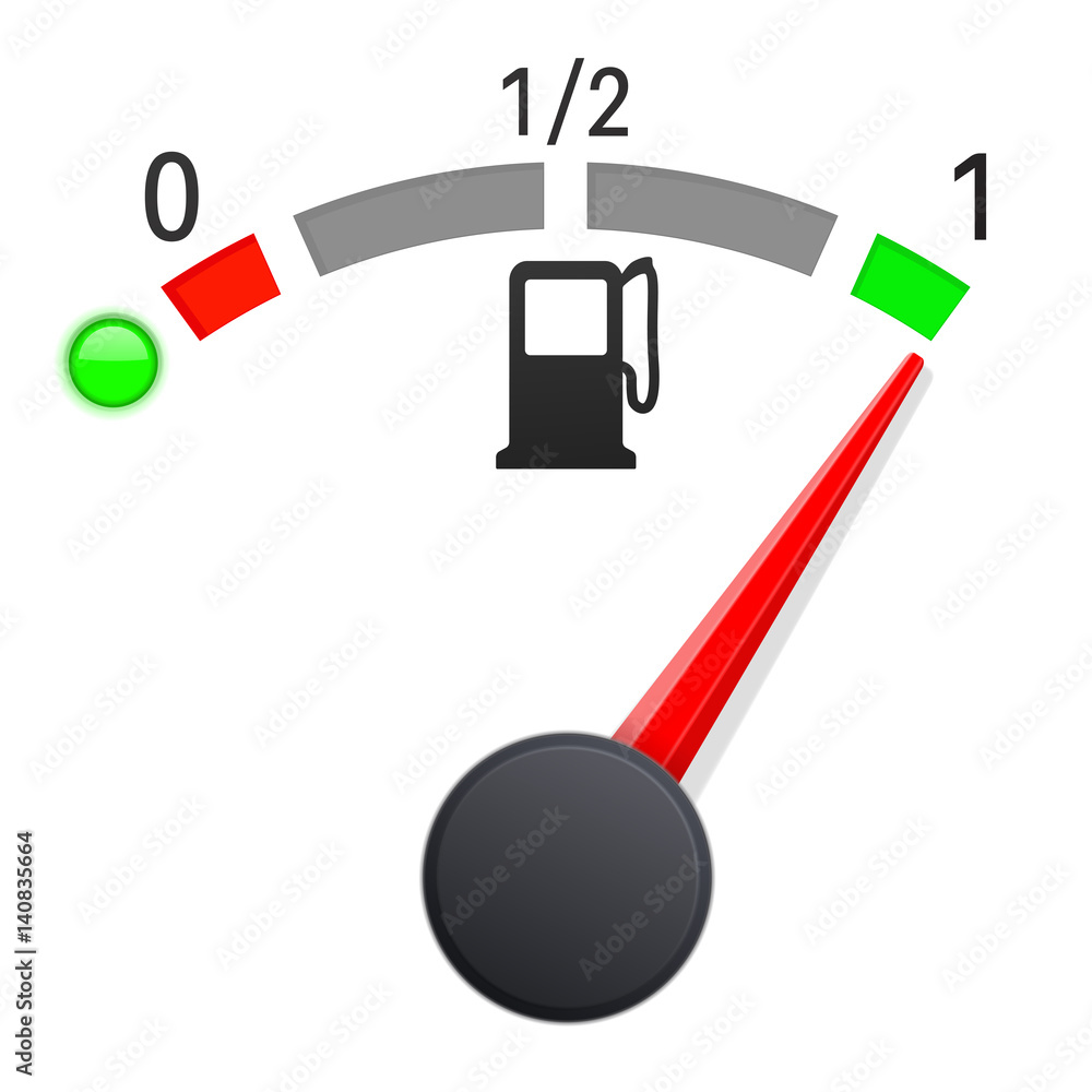 Fuel gauge indication. Full tank Stock Vector | Adobe Stock