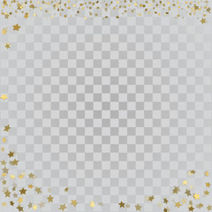 Wall Mural -  Gold 3d stars on transparent background