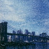 Fototapeta Nowy Jork - Brooklyn Bridge polaroid painting artwork.