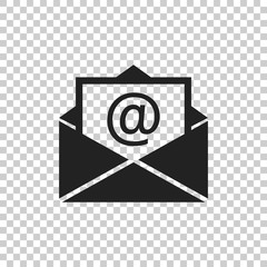 mail envelope icon vector on isolated background. symbols of email flat vector illustration.