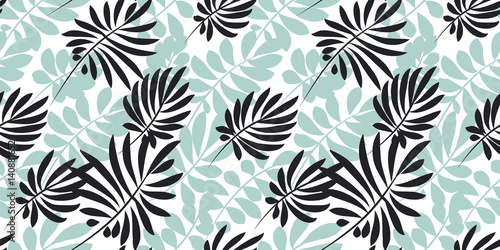 tropical leaves seamless pa...
