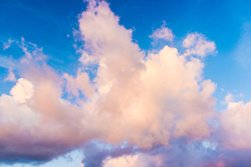 Wall Mural - beauty colorful of sky with clouds in the evening