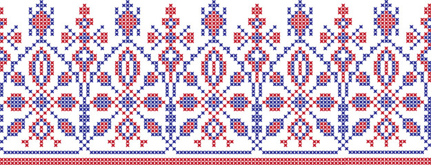 embroidered cross-stitch ornament national pattern