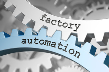 Wall Mural - factory automation / Cogwheel