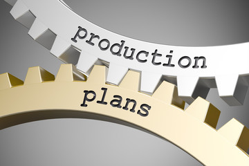 Canvas Print - production plans / Cogwheel