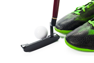 Wall Mural - golf equipment isolated on white