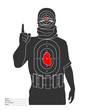 terrorist as target on shooting range