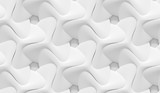 Fototapeta Perspektywa 3d - White shaded abstract geometric pattern. Origami paper style. 3D rendering background.