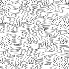 Wall Mural - Artistically Ocean Waves pattern.