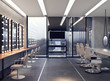 Modern interior design of salon 3D Render