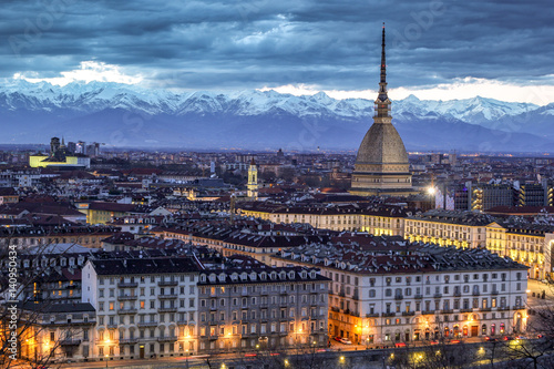 Fotografía Turin, Piemonte, Italy. cityscape from Monte dei Cappuccini