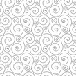 © innakos - Seamless pattern with gray swirl ornament on white. Smart background for weddings, birthdays. Monogram. Monochrome pattern. Ornament.