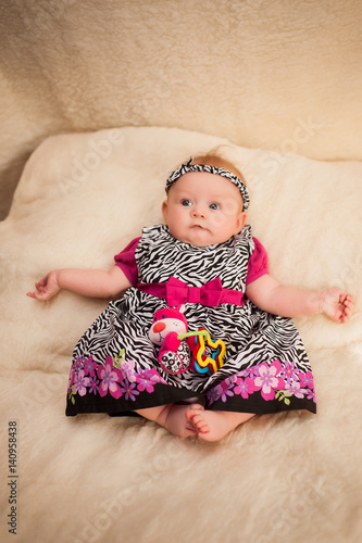 small baby girl in saree
