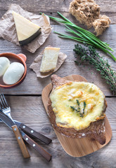 Canvas Print - Cheesy stuffed bread