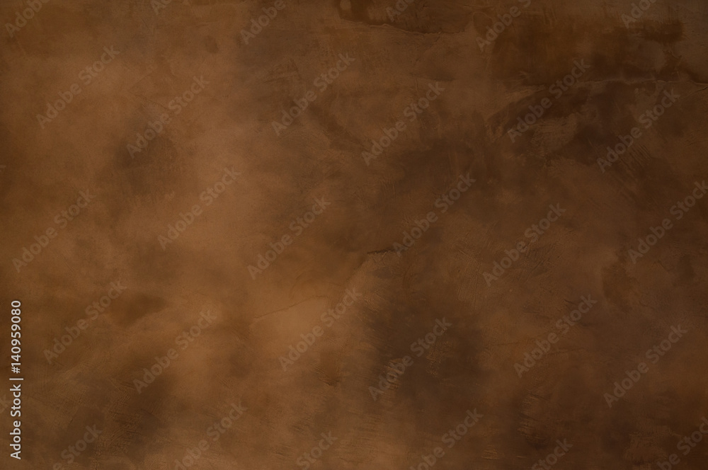 Texture of a orange brown concrete as a background, brown grungy wall - Great textures for background - obrazy, fototapety, plakaty 
