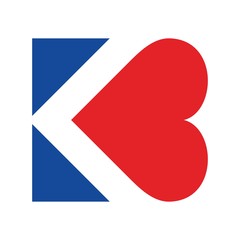 Wall Mural - k and b logo vector.